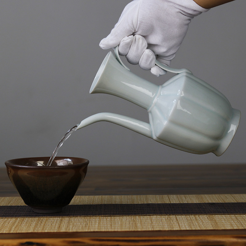 宋湖田点茶斗汤瓶汤茶壶陶瓷比赛百戏茶茶宋代执壶茶壶