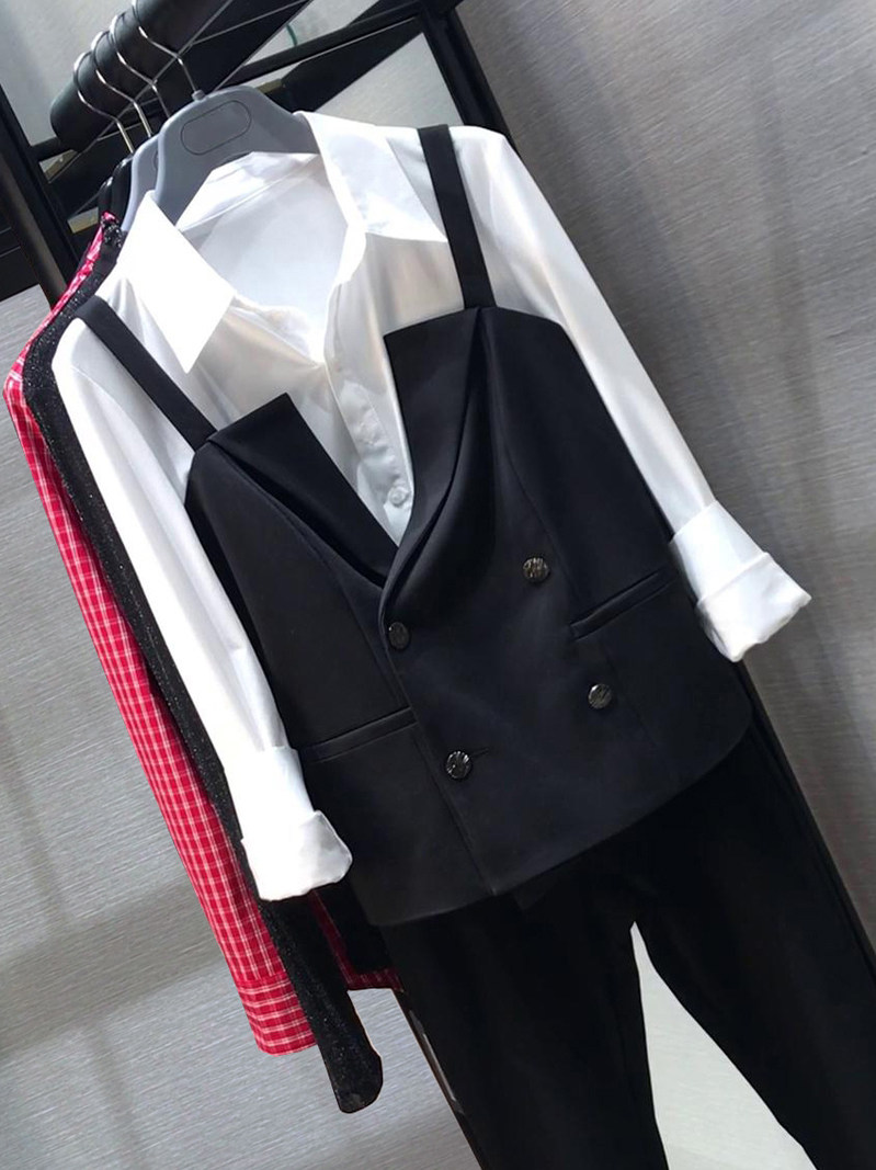 正品哥弟新款百搭西装马甲背心收腰短款外搭马夹