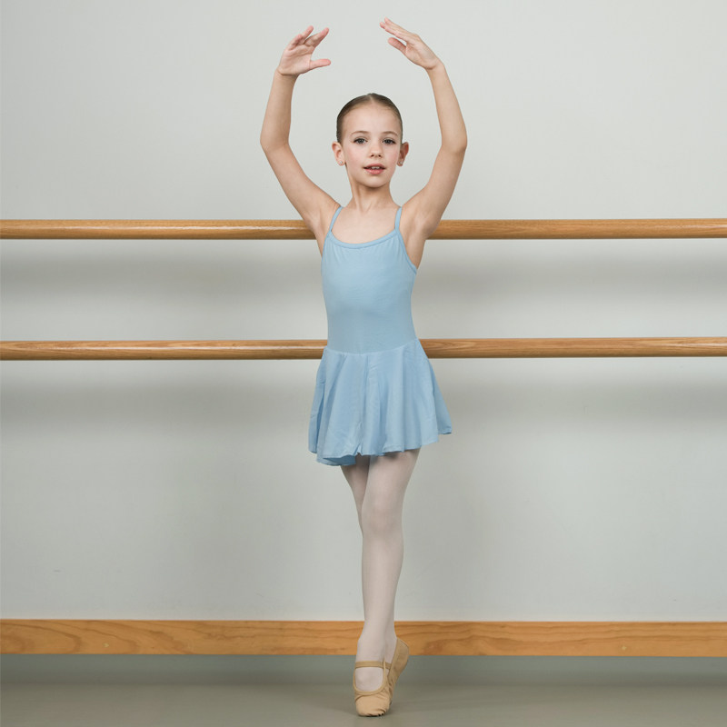 sansha法国三沙儿童芭蕾舞练功吊带裙式连体中国芭蕾舞服