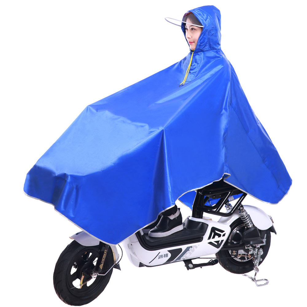 斐雨电动车雨衣单人电瓶车加大加厚透明大帽男女雨披