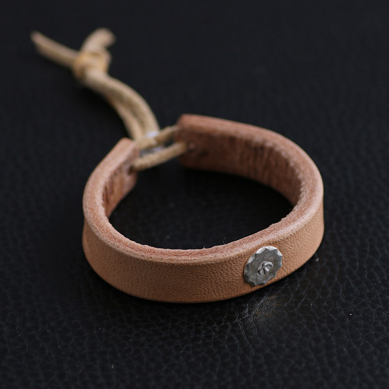 一休高桥吾郎枥木鞍革手环纯银银鹰手镯