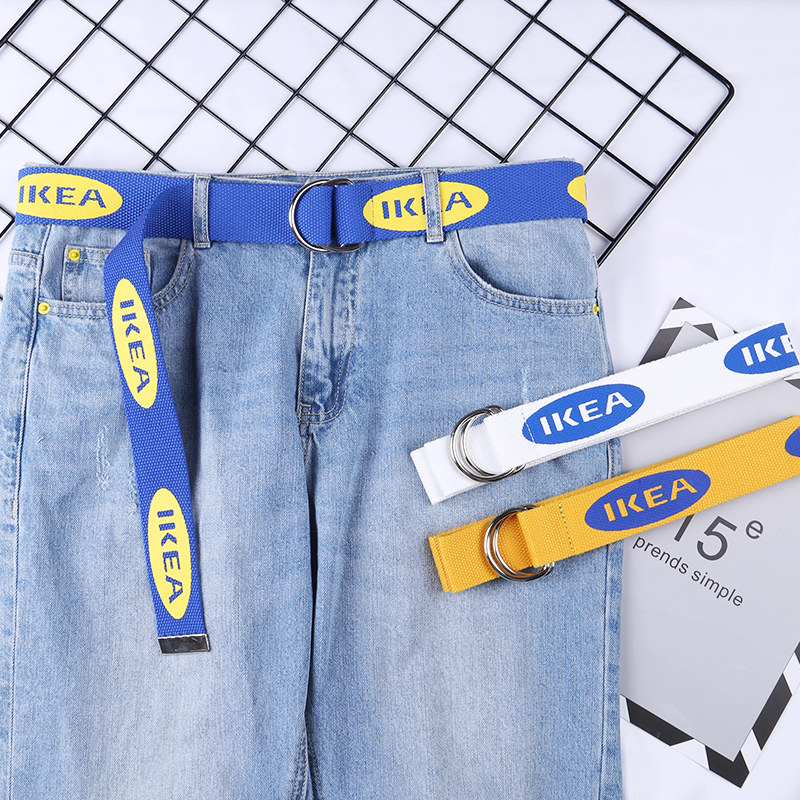 韩版帆布腰带男女青年学生装饰皮带女酷ins风简腰带