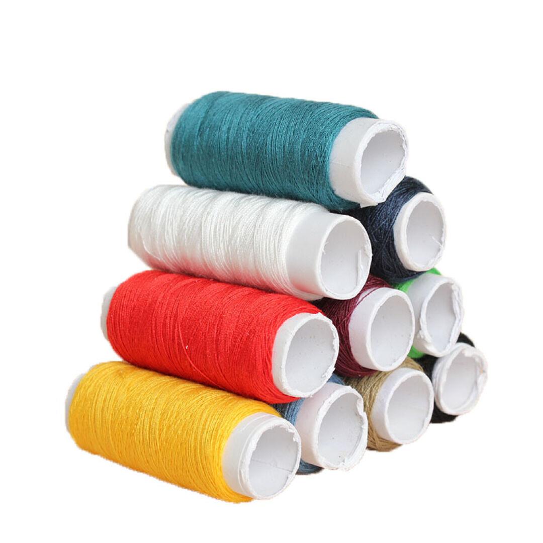 家用彩色黑白缝补针线线团缝纫服装线小卷缝线线