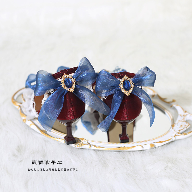 白雪姬配色法式少女lolita高跟鞋