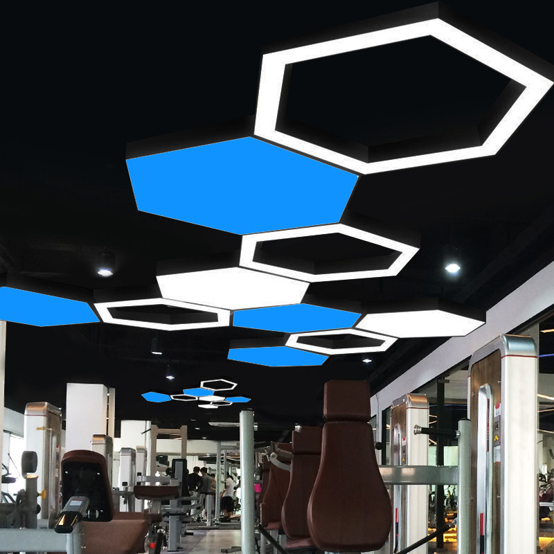 吊灯办公室led创意六边形造型店铺商场健身房异形商场超市