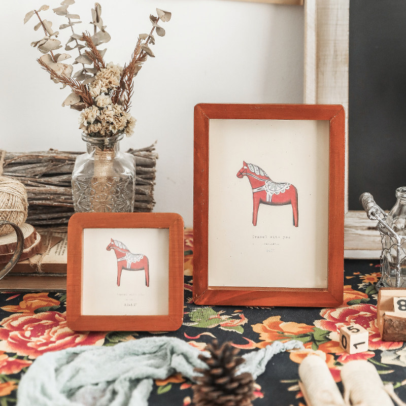 相框摆台卡纸画框装裱相册七寸照片创意摆件相框