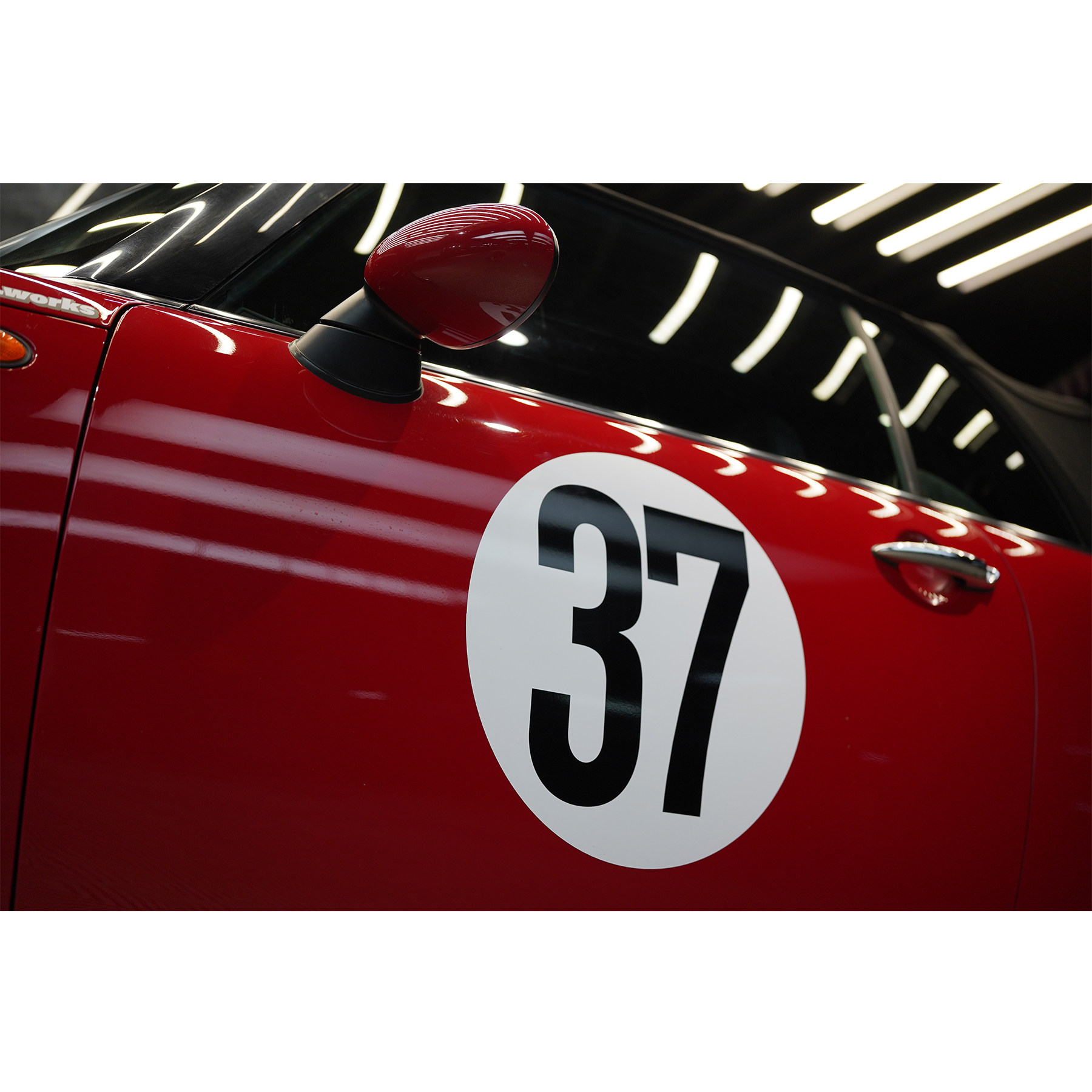 数字miniforce宝马迷你圆形车身车贴拉花个性化定制汽车装饰贴