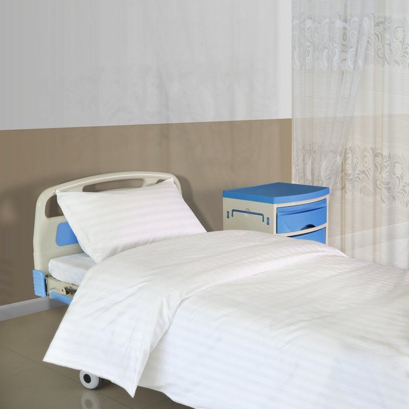 三件件套宾馆养老院医院诊所单人床上用品白色加厚床品套件