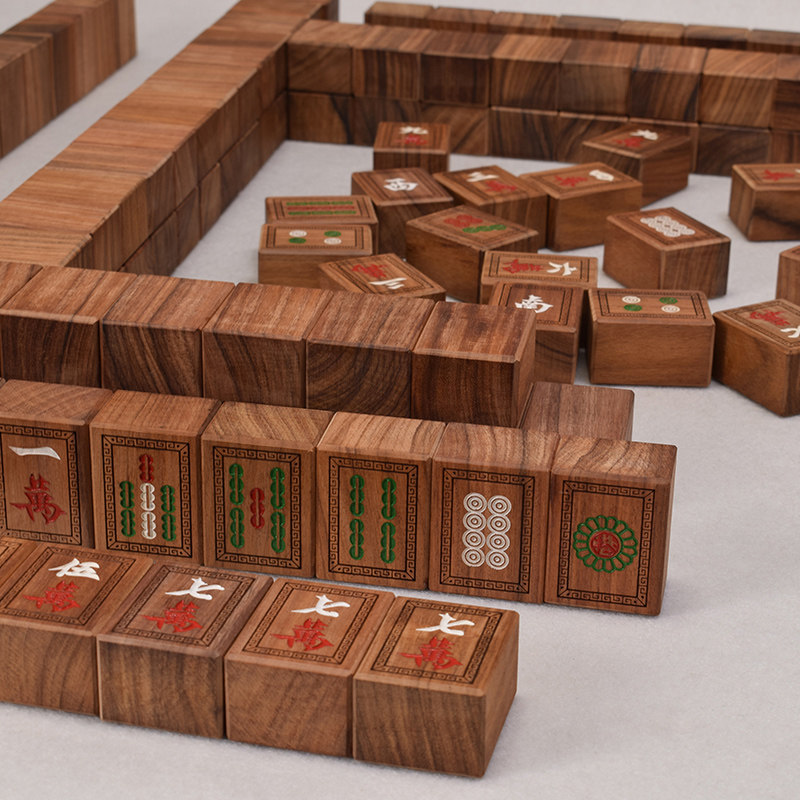 御圣巴西酸枝木麻将牌实木手工木制麻将中号家用麻将