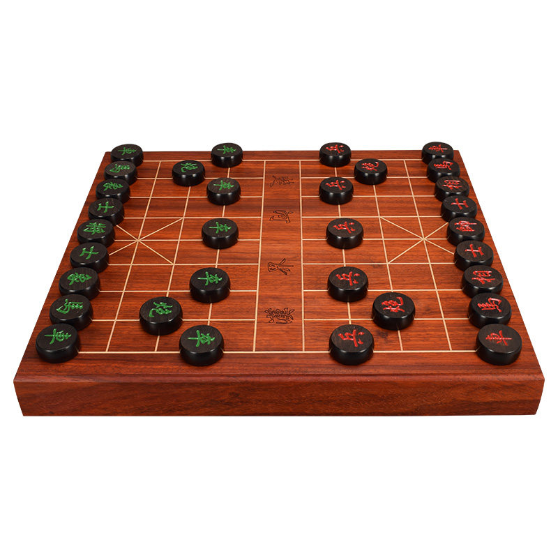 御圣 象棋棋盘红花梨木拼接实木象棋盘48mm厚送4分小号中国象棋子