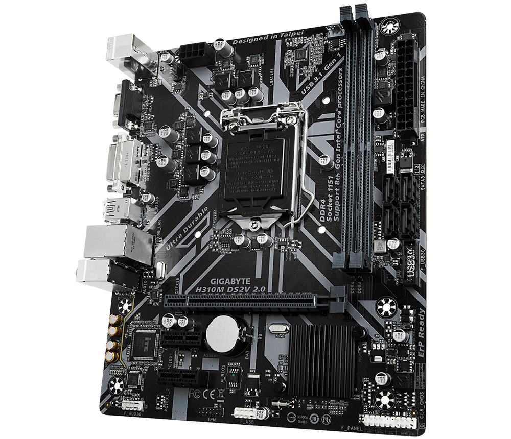 gigabyte技嘉h310mds2v台式机办公主板支持ddr48代9代主板