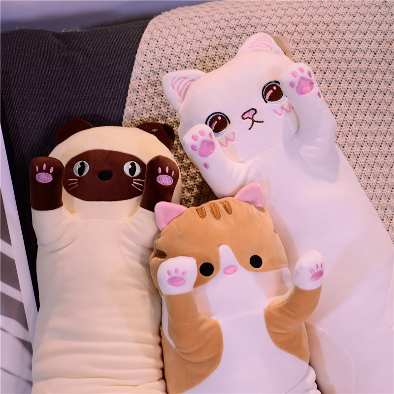 猫咪长条可爱懒人男朋友陪睡觉抱枕