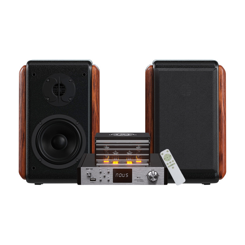 先科w2音箱sast家用专业hifi发烧音响组合书架hifi音箱