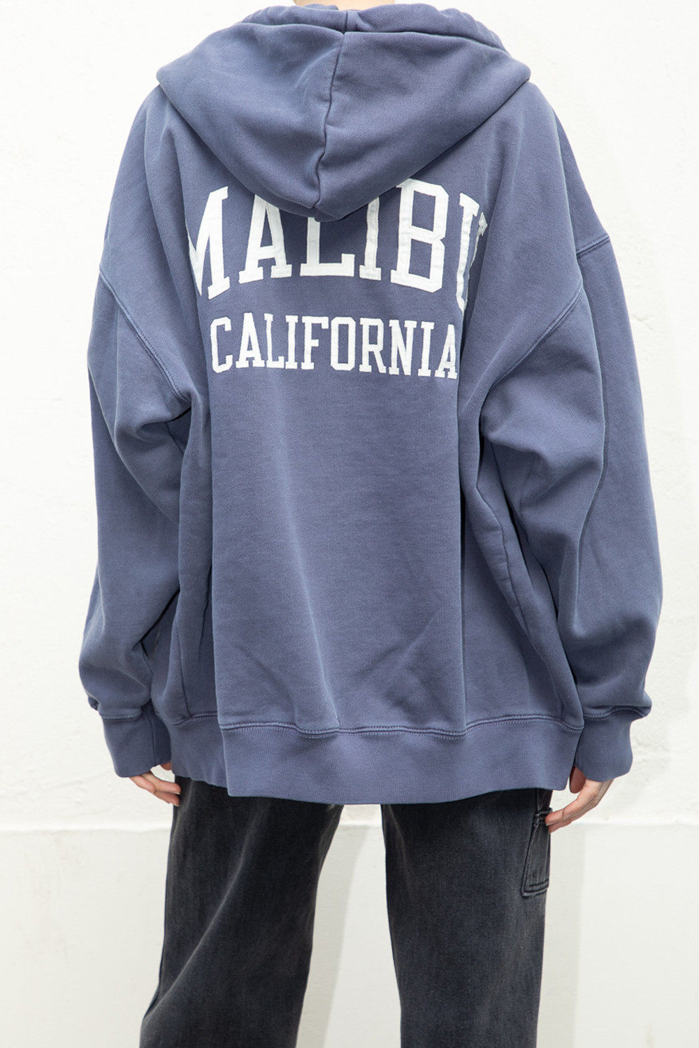 brandymelville官网malibu字母印花宽松连帽拉链上衣bm卫衣