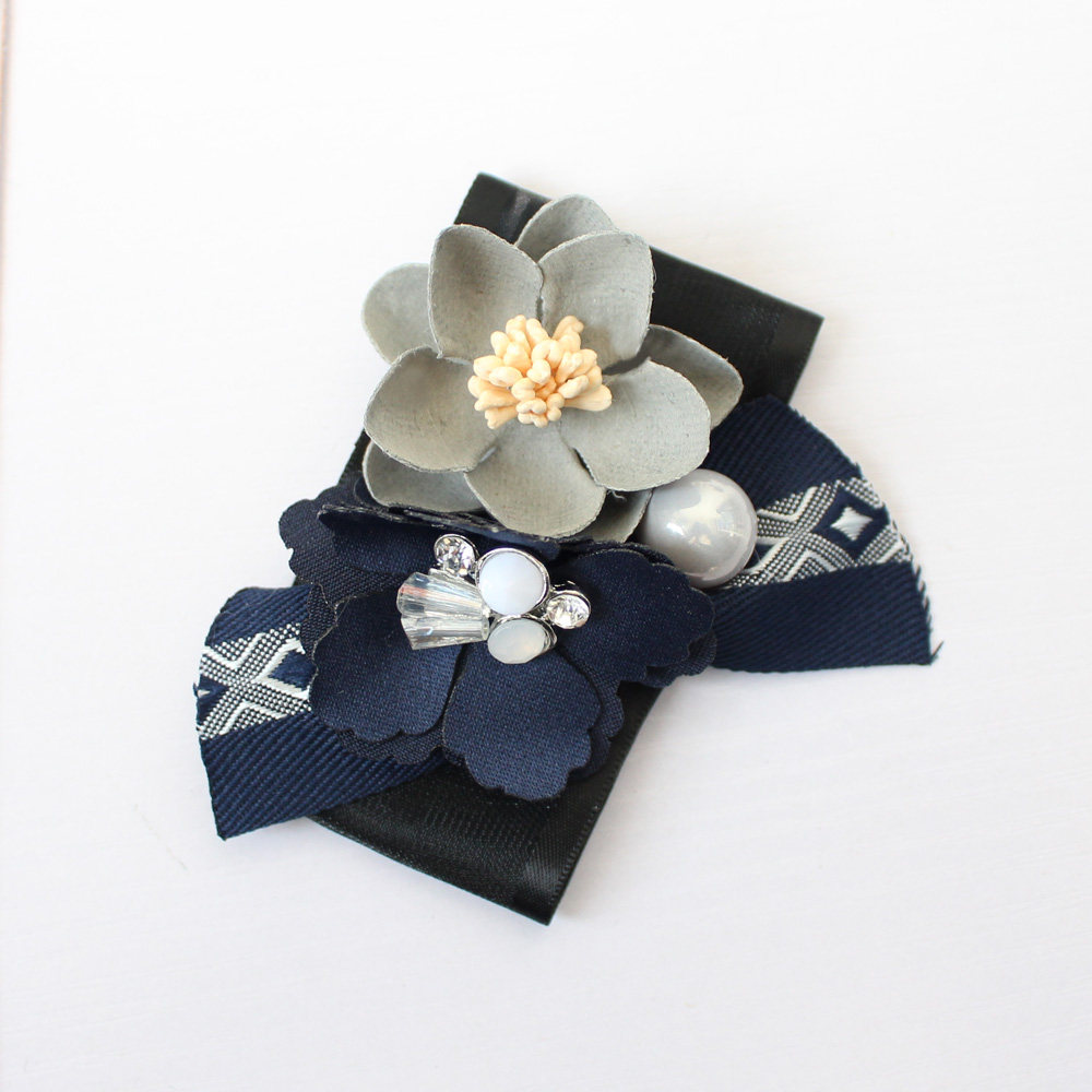 毛衣胸针 韩版布艺胸针大花朵羽毛线女胸花 肩花主持表演配饰头饰