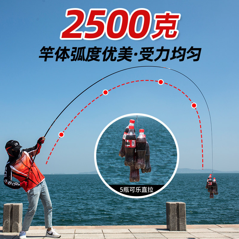 钓鱼汉鼎雷神碳素竿手超轻超硬超细鲫鱼竿台钓竿
