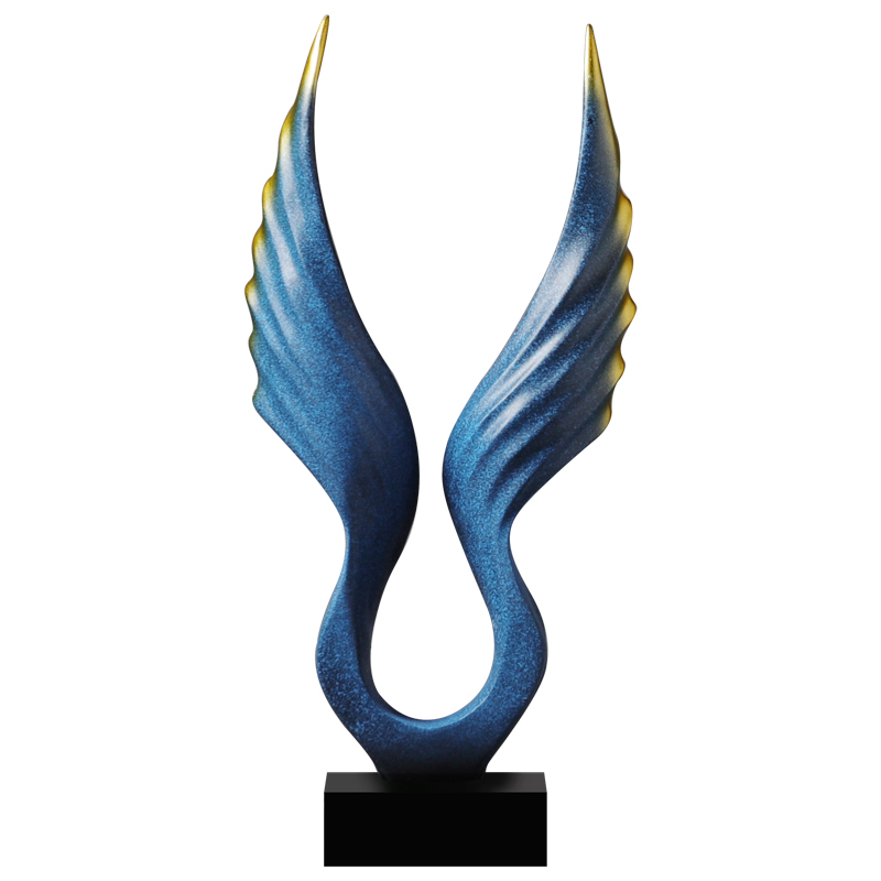 美式创意展翅飞翔酒柜摆件家居柜子客厅办公室摆件