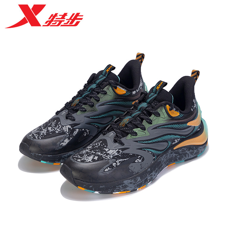 特步24代风火鞋男运动鞋2021冬季新款革面减震跑步鞋