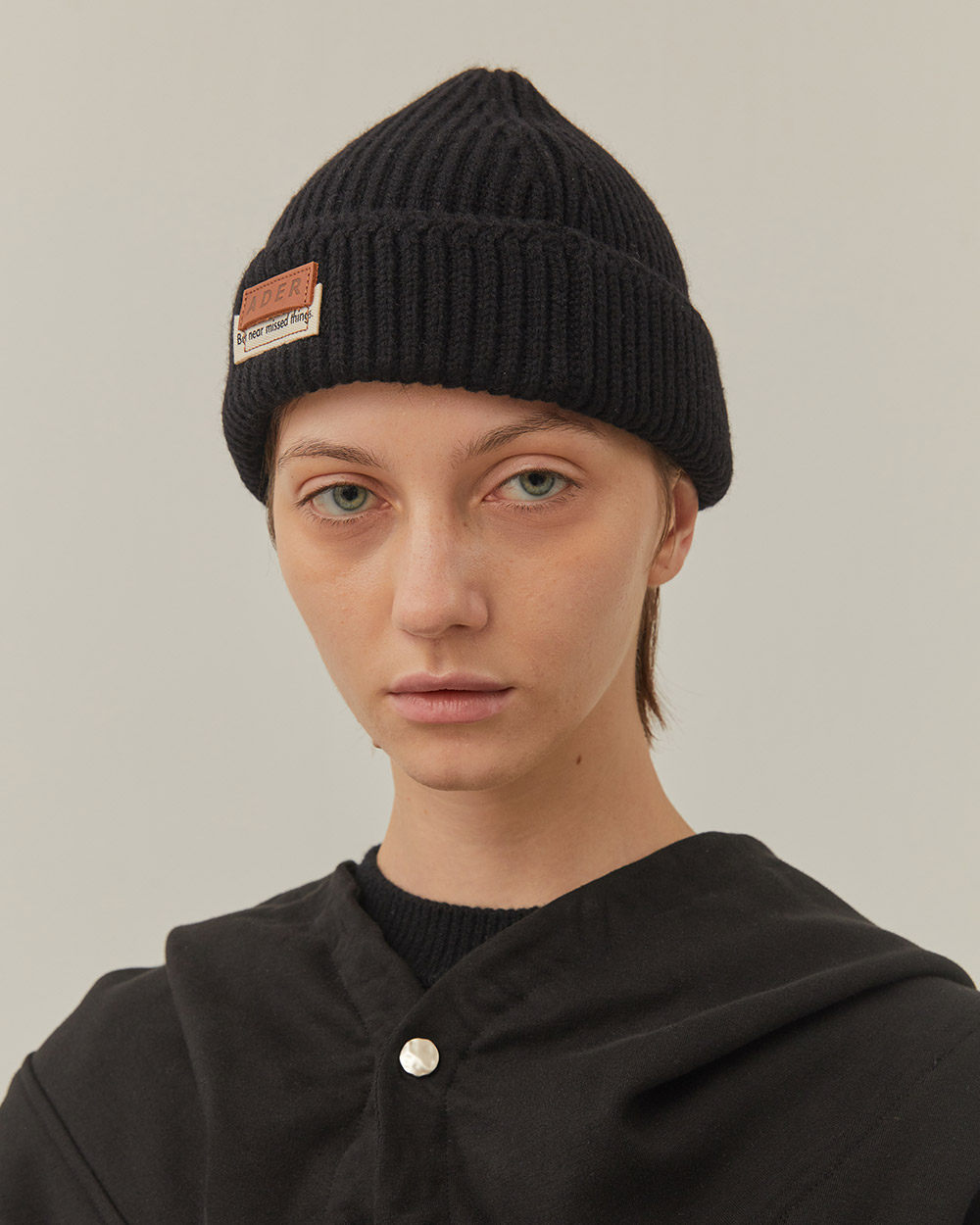 adererror正品秋冬新款韩国设计师潮牌标签毛线帽子