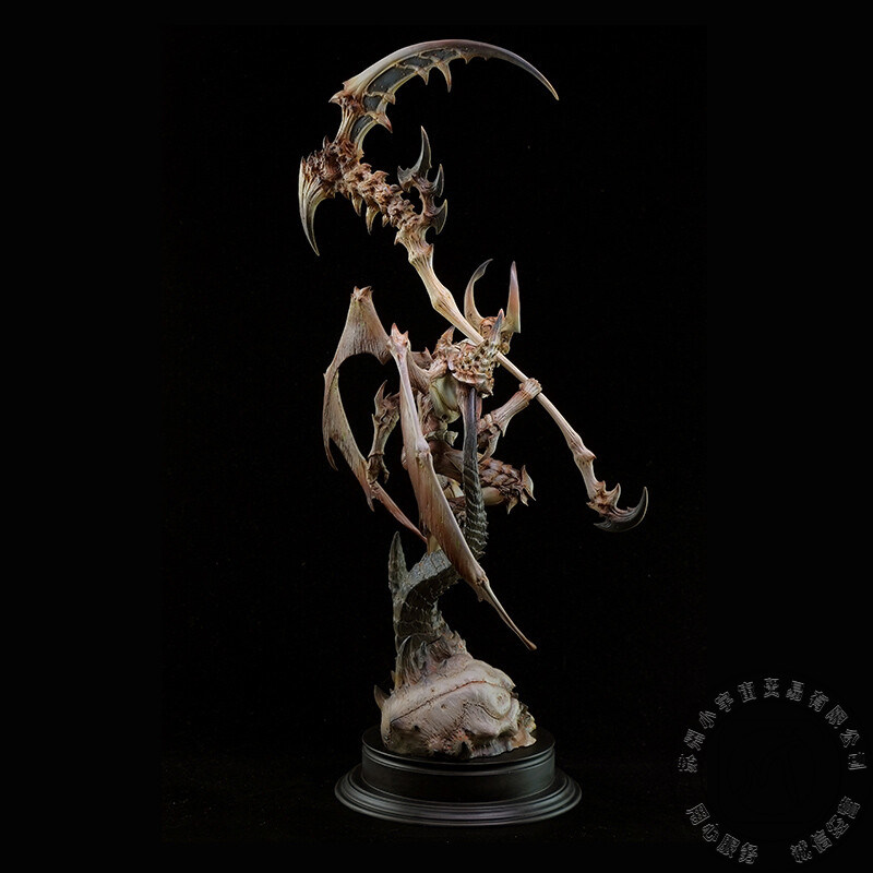 王者荣耀官方正版白色死神白起匠临收藏雕像手办