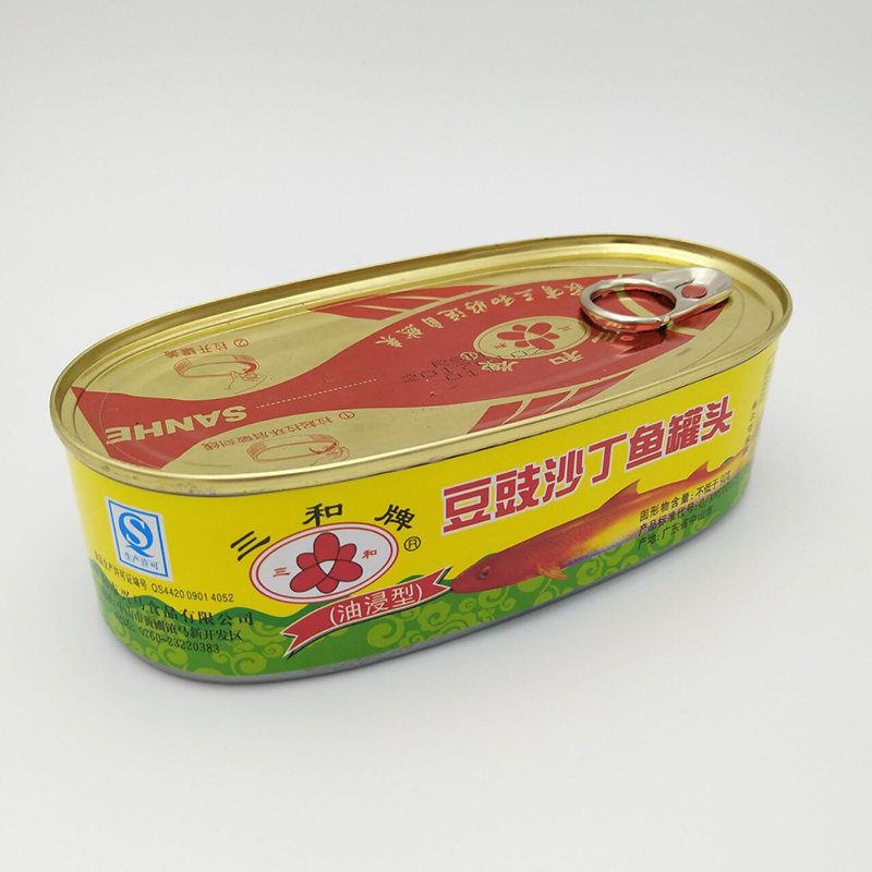 三和牌鱼罐头豆豉鲮鱼豆豉鱼沙丁鱼即食零食送粥配菜鱼肉包邮鱼干