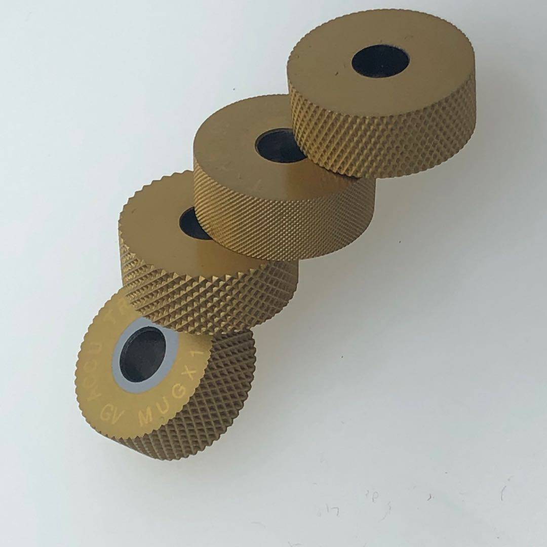 进口网纹单轮p1.2p0.5镀钛gv30压花凹轮加硬滚花刀