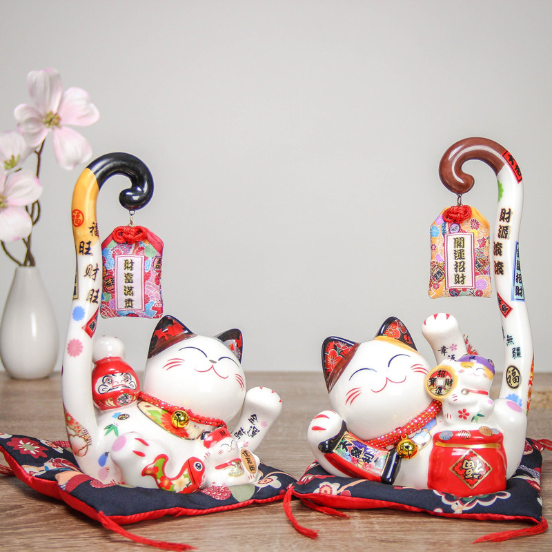 日本达摩摆件红色福旺开运大吉达摩招财猫储蓄罐店铺开业创意礼物