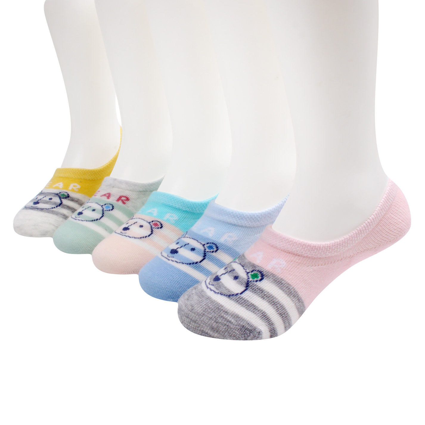 六指隐形儿童袜子学生船袜硅胶防滑儿童袜子(0-16岁)