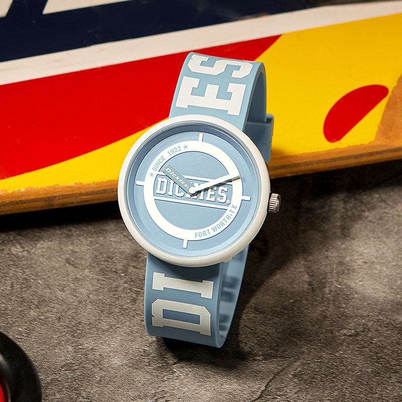 dickies硅胶手表女小众学生情侣男女女款logo运动型欧美腕表