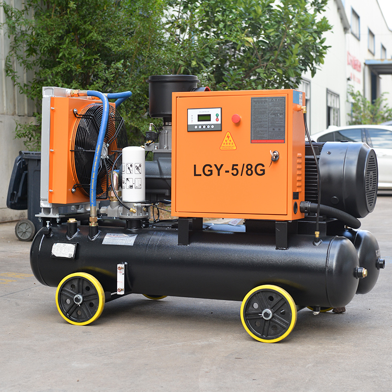 开山螺杆空压机lgy28电移柴油双罐矿山lgy5风镐冲气泵