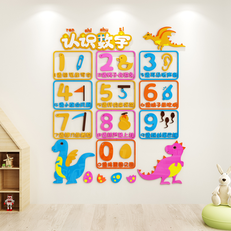 幼儿园认识数字主题墙面装饰教室环境创设布置墙贴