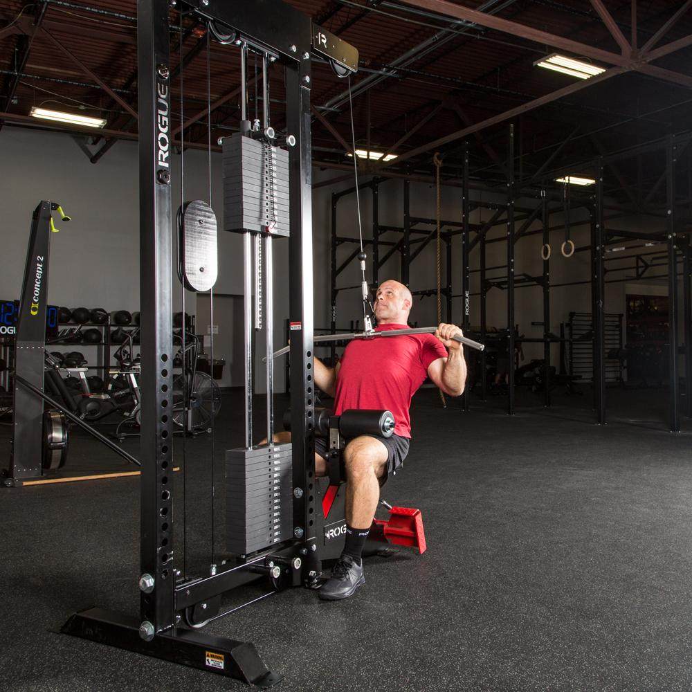 坐姿高位下拉训练器健身房高低背部划船私教工作室力量训练器械局部型