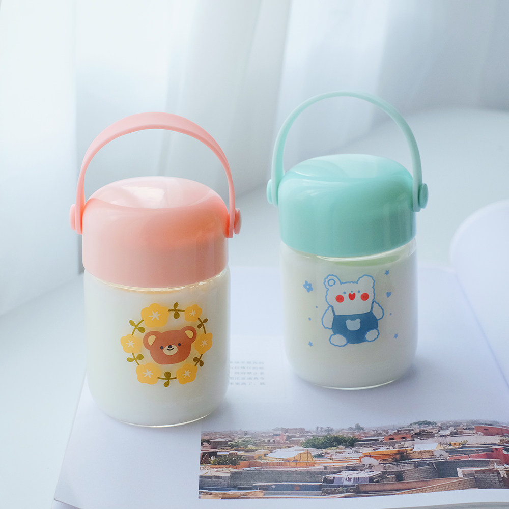 可爱超萌玻璃杯小巧迷你小容量便携小水杯子女学生透明小号口袋瓶