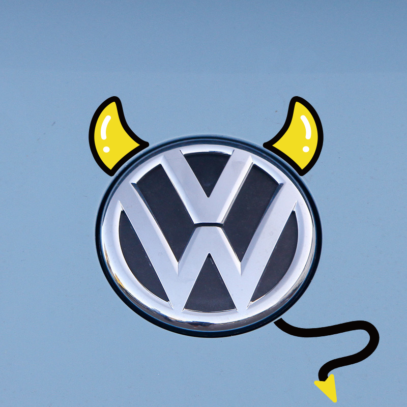 可爱车标贴纸汽车改装可爱兔兔耳朵猫耳朵个性装饰车身汽车装饰贴