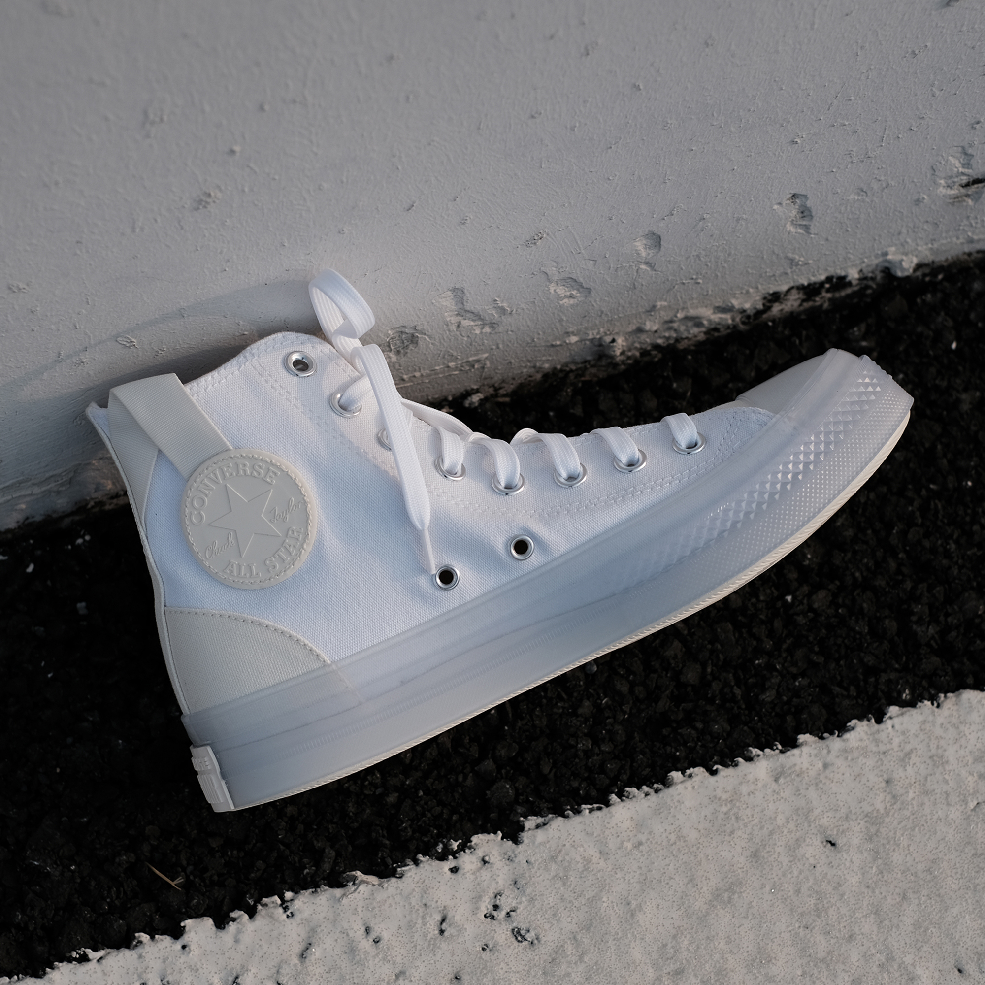 converse匡威allstarcx纯白果冻透明底帆布鞋帆布鞋