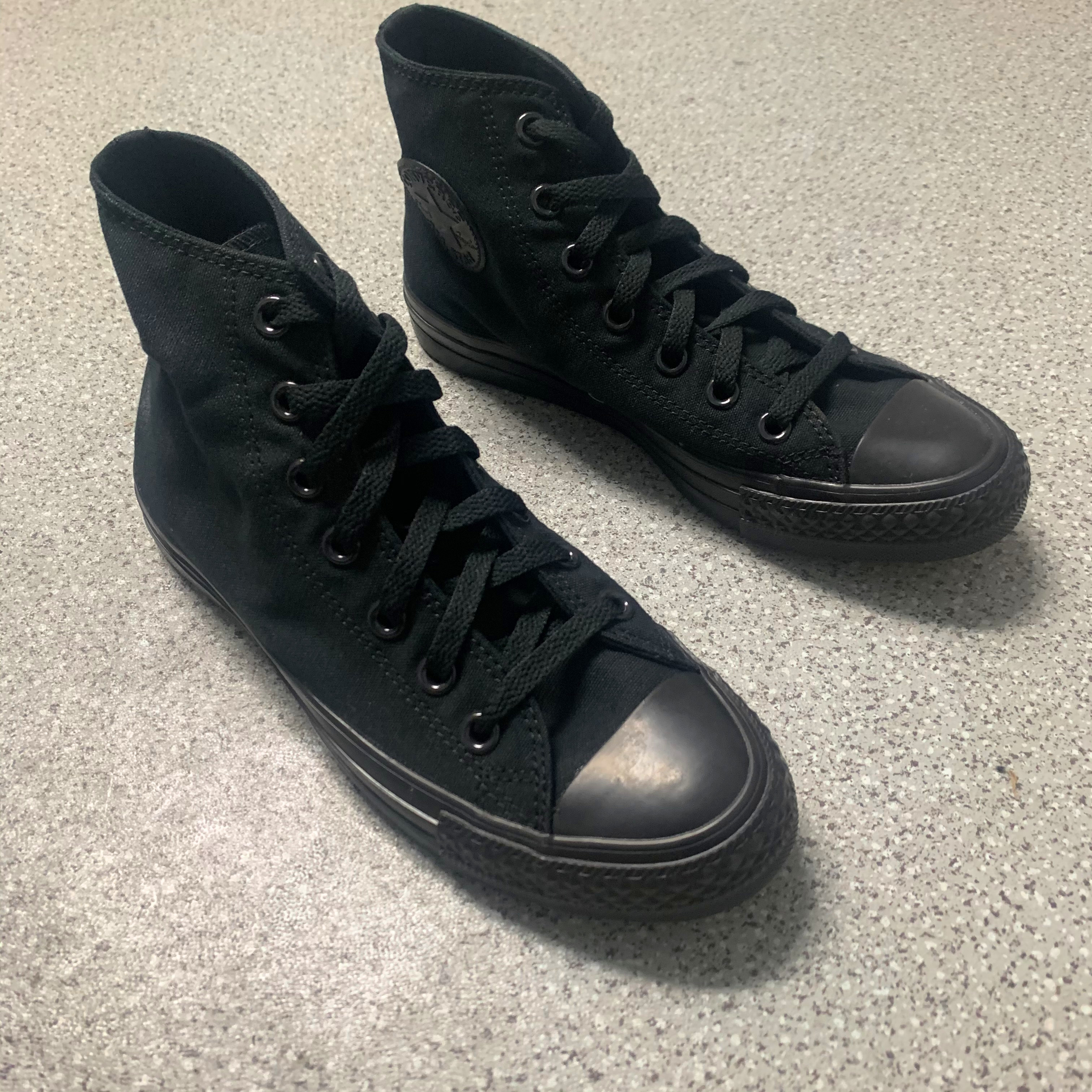 converse匡威全黑色黑武士常青经典款高低帮帆布鞋1z6351z588