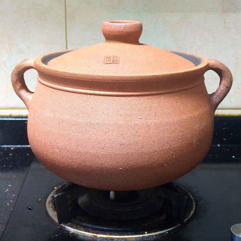 四川陶土无釉手工传统老式沙锅燃气雅安家用砂锅