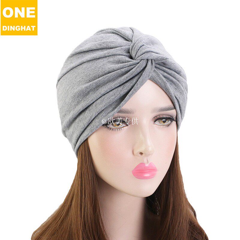 帽子民族交叉扭扭中东头巾印度简便套头turban帽子