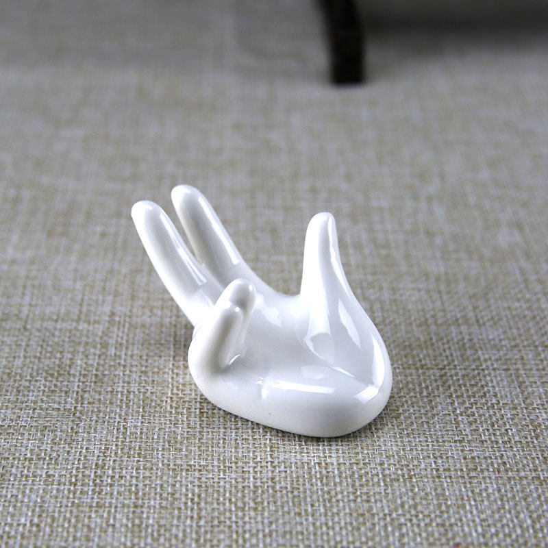 笔搁笔架佛手陶瓷文房四宝古德笔庄文房四宝