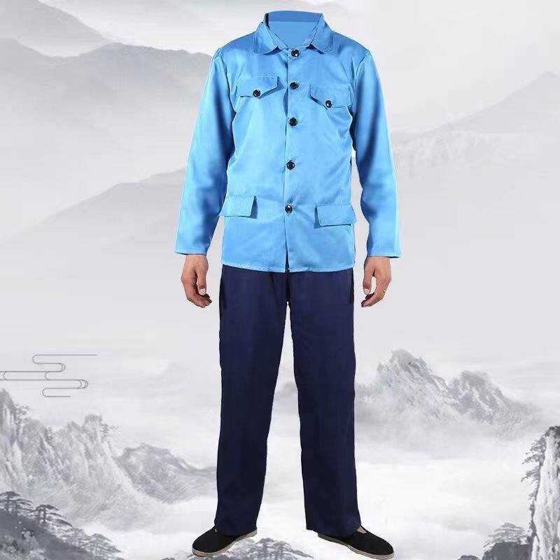 五四青年服装60年代知识青年老款中山装村长干部话剧民族服装