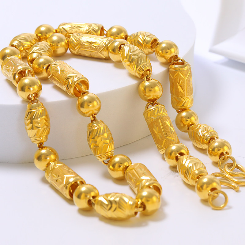 土豪黄金项链男粗潮大克数金包银老板霸气嘻哈项链