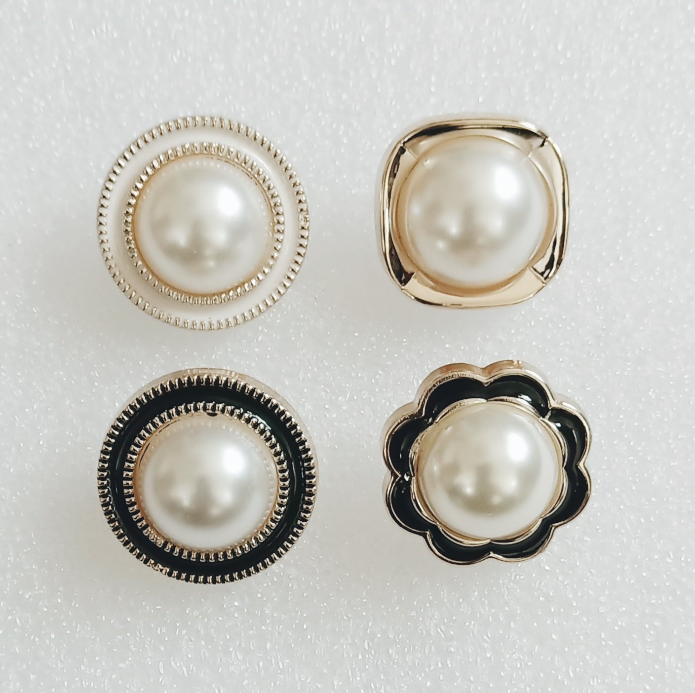 毛衣上衣纽扣女士百搭珍珠圆形扣子毛呢羊绒大衣外套时尚装饰钮扣