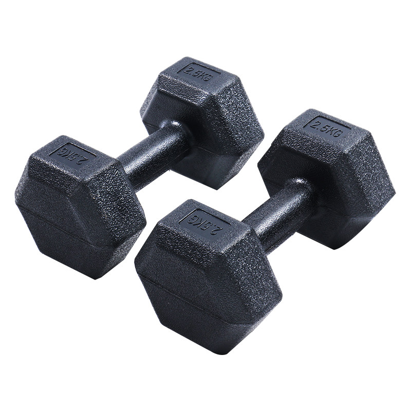 哑铃六角男士练臂肌包一对5公斤20kg家用健身器材哑铃