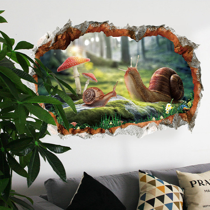 3d立体贴纸贴画卧室房间墙面装饰壁纸床头墙贴