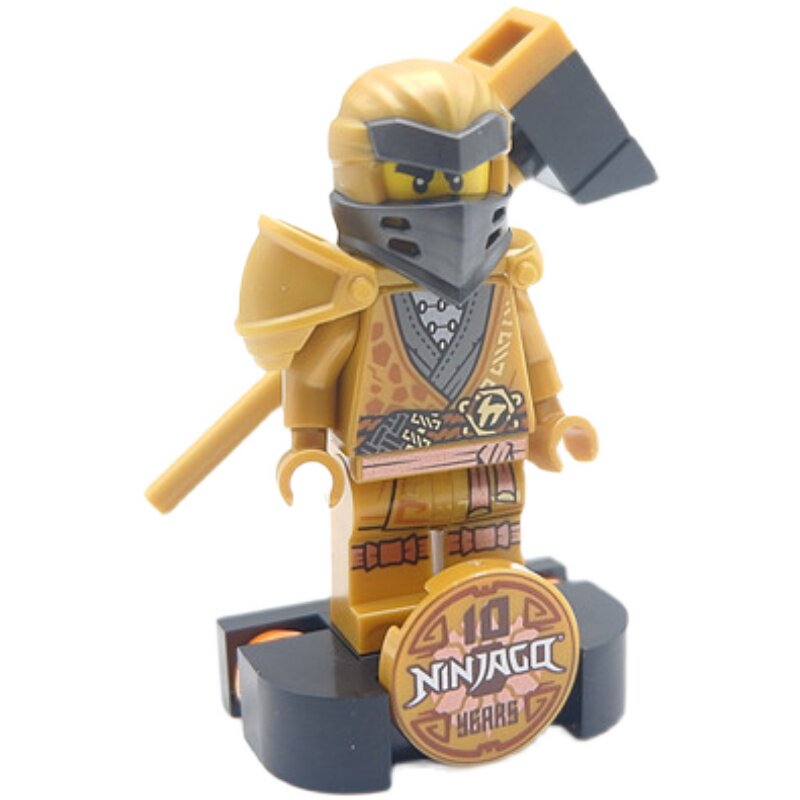 乐高lego配件71737幻影忍者人仔黄金机器人10周年塑料积木