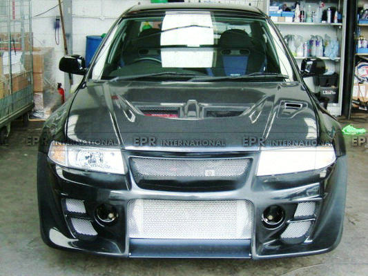 叁菱evolution4改装damd树脂纤维保险杠大包前脸改款汽车包围