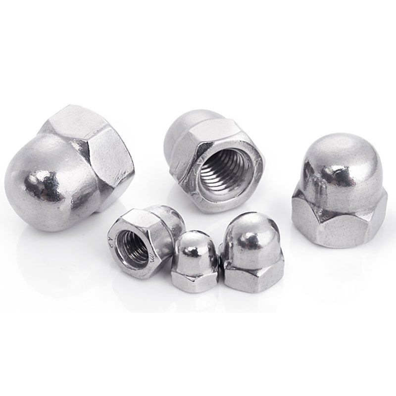 不锈钢盖型螺母装饰螺帽圆头螺丝帽m3m4m5m6m8m10m12m14m16m20螺母