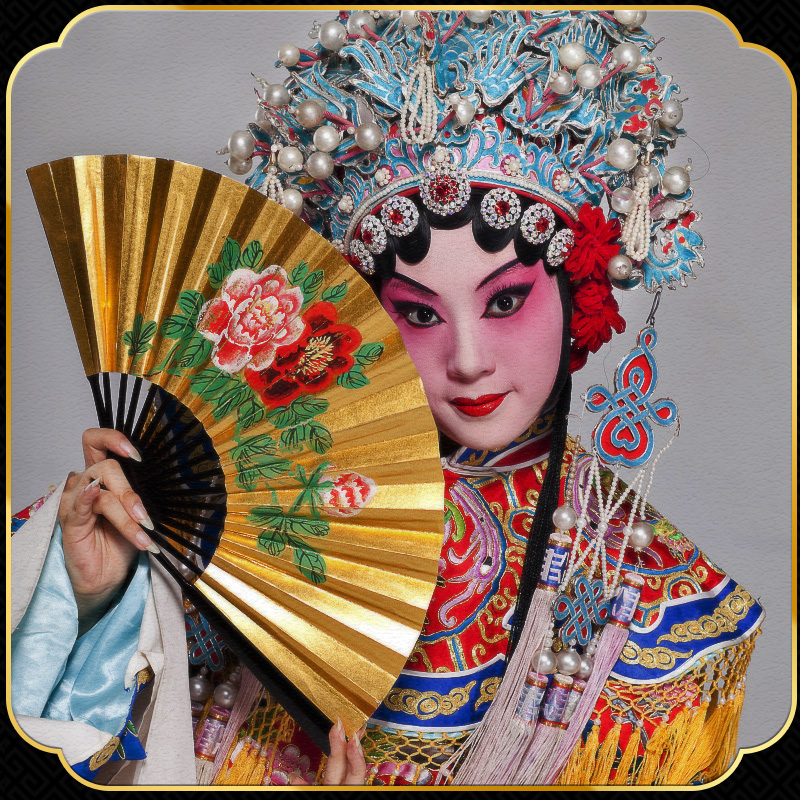 扇子折扇女式复古古风古典京剧戏曲贵妃醉酒扇子