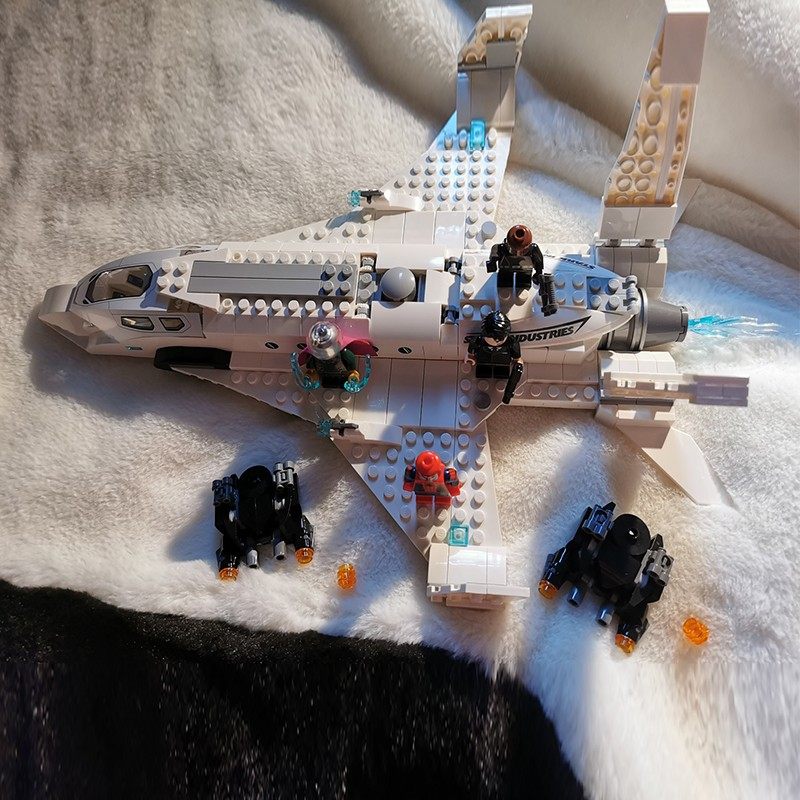 lego乐高积木76130超级英雄漫威钢铁侠战机无人机塑料积木