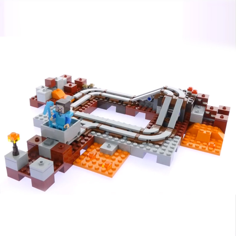 lego乐高我的世界地下地下铁铁路地狱列车21130塑料积木